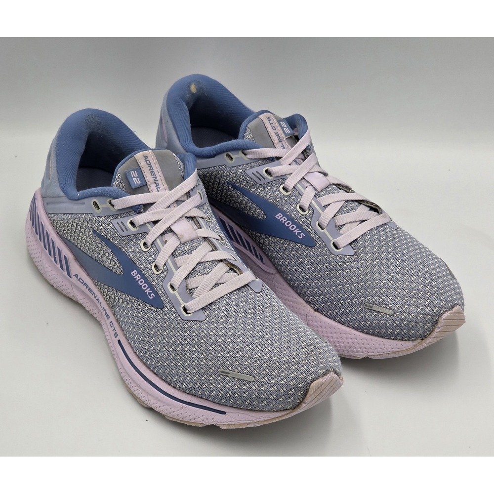 Brooks Ladies 9B Adrenaline GTS 22 Blue Purple/Lilac Running Shoes Gym Sneakers